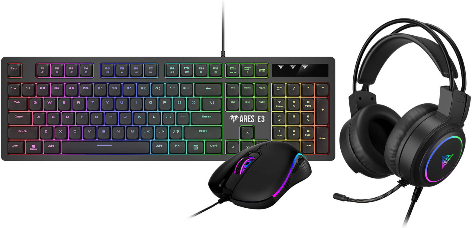 GAMDIAS-KIT-3-IN-1-TASTIERA-/-MOUSE-/-CUFFIE,-CUFFIE-POSEIDON-E2,-TASTIERA-A-MEMBRANA